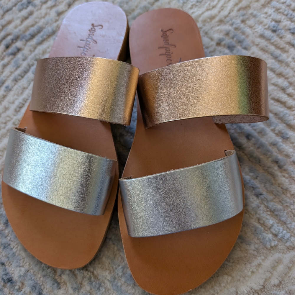 Soul Naturalizer Gold and Silver Sandals